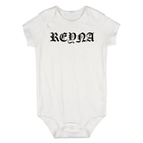 Reyna Queen Spanish Goth Infant Baby Girls Bodysuit White