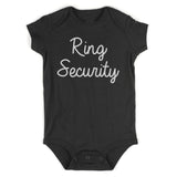 Ring Security Funny Wedding Bearer Infant Baby Boys Bodysuit Black