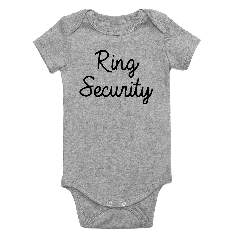 Ring Security Funny Wedding Bearer Infant Baby Boys Bodysuit Grey