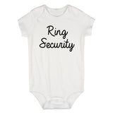 Ring Security Funny Wedding Bearer Infant Baby Boys Bodysuit White