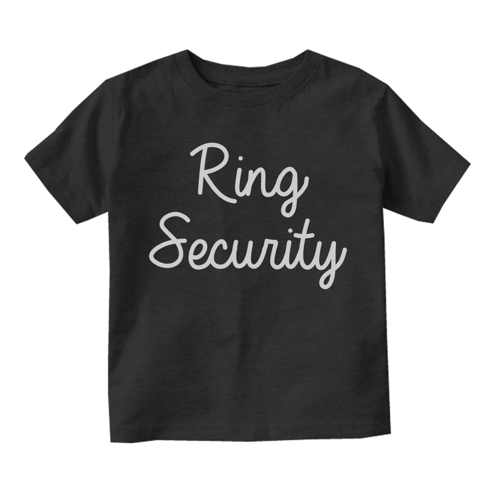 Ring Security Funny Wedding Bearer Infant Baby Boys Short Sleeve T-Shirt Black