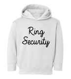 Ring Security Funny Wedding Bearer Toddler Boys Pullover Hoodie White
