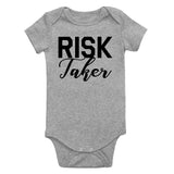 Risk Taker Infant Baby Boys Bodysuit Grey