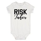 Risk Taker Infant Baby Boys Bodysuit White