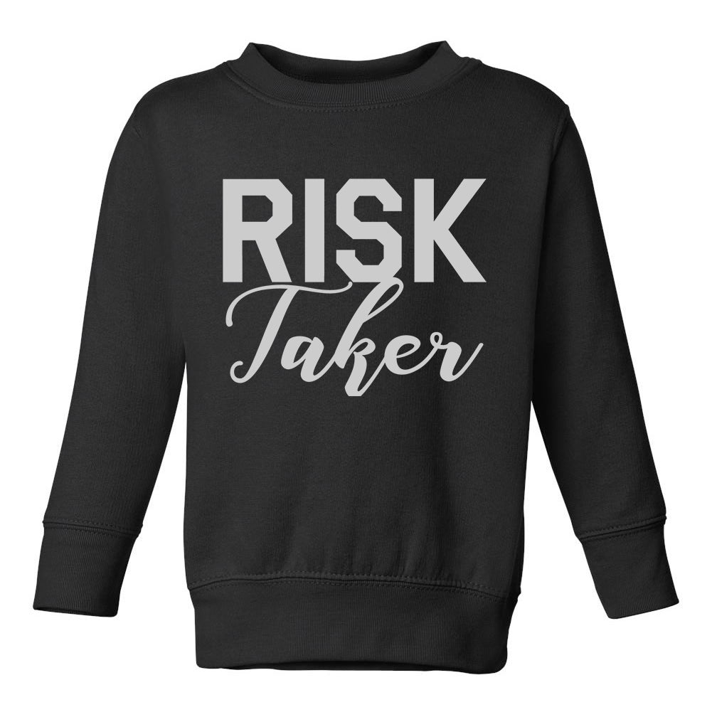 Risk Taker Toddler Boys Crewneck Sweatshirt Black