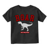 Roar Dinosaur College Infant Baby Boys Short Sleeve T-Shirt Black