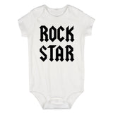 Rock Star Infant Baby Boys Bodysuit White