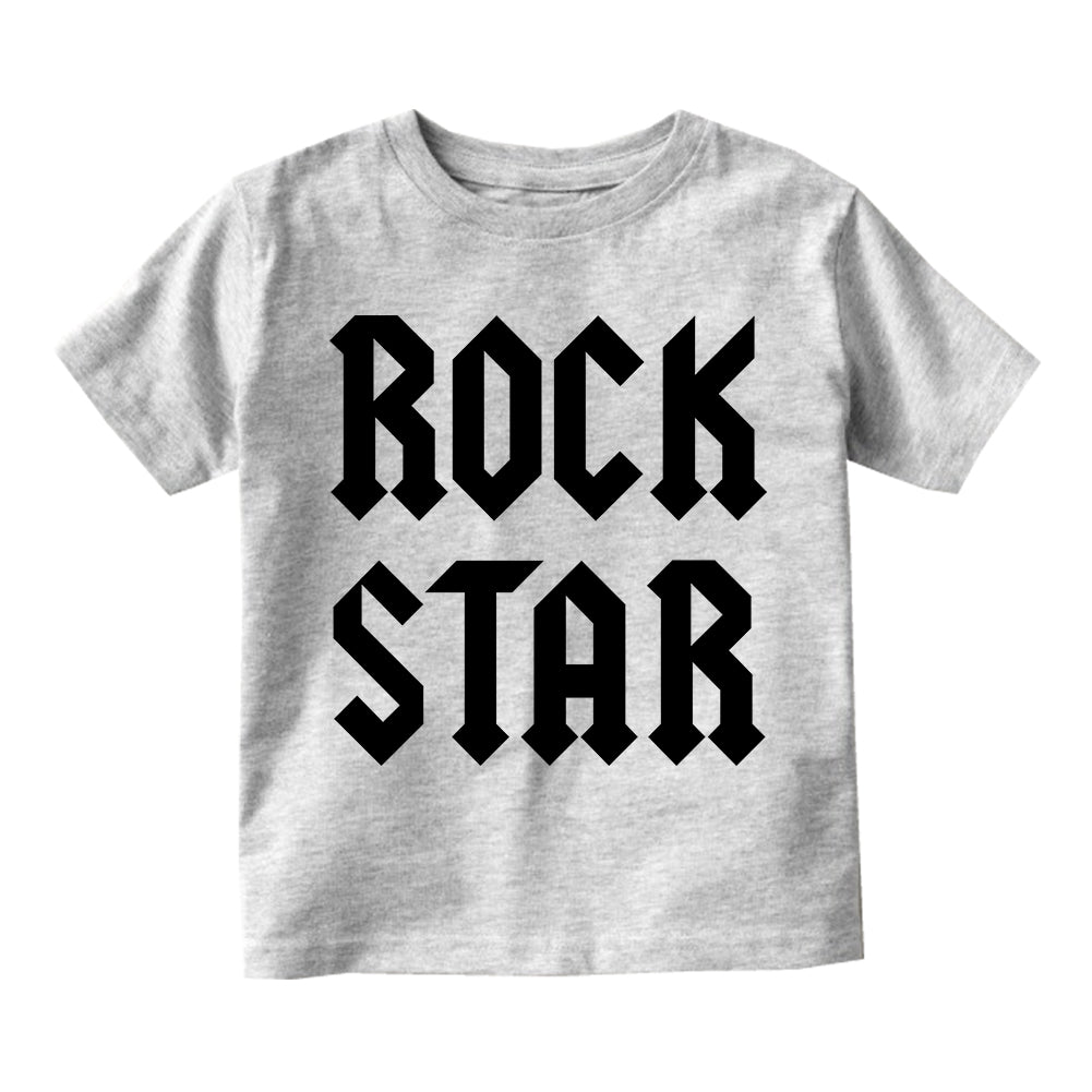 Rock Star Infant Baby Boys Short Sleeve T-Shirt Grey