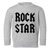 Rock Star Toddler Boys Crewneck Sweatshirt Grey