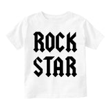 Rock Star Toddler Boys Short Sleeve T-Shirt White