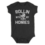 Rollin With My Homies Stroller Baby Bodysuit One Piece Black