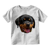 Rottweiler Puppy Infant Baby Boys Short Sleeve T-Shirt Grey