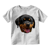 Rottweiler Puppy Toddler Boys Short Sleeve T-Shirt Grey