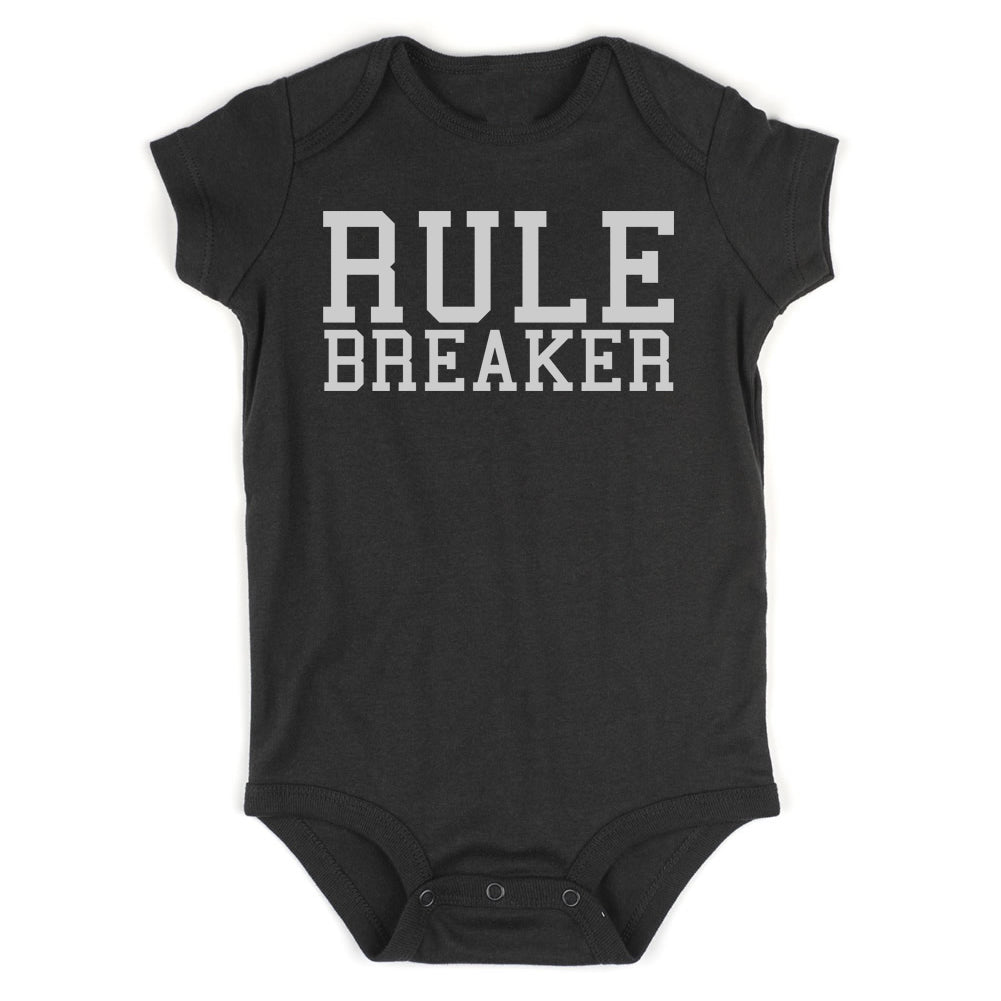 Rule Breaker Infant Baby Boys Bodysuit Black