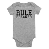 Rule Breaker Infant Baby Boys Bodysuit Grey
