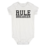 Rule Breaker Infant Baby Boys Bodysuit White