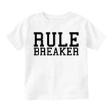 Rule Breaker Infant Baby Boys Short Sleeve T-Shirt White