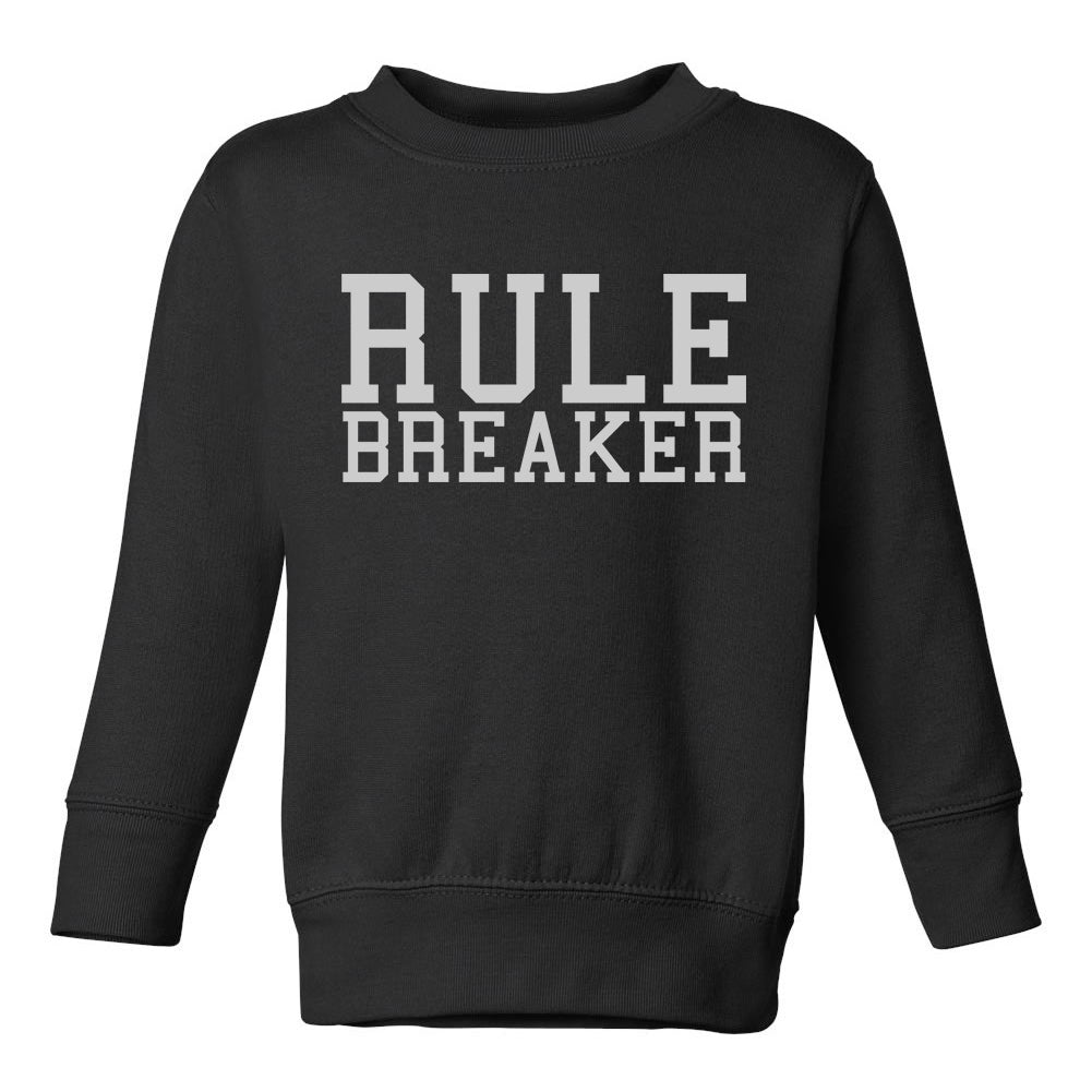 Rule Breaker Toddler Boys Crewneck Sweatshirt Black