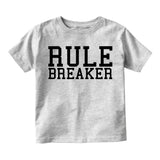Rule Breaker Toddler Boys Short Sleeve T-Shirt Grey