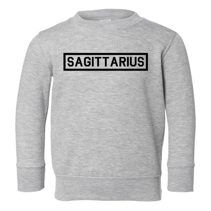 Sagittarius Horoscope Sign Toddler Boys Crewneck Sweatshirt Grey