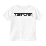Sagittarius Horoscope Sign Toddler Boys Short Sleeve T-Shirt White