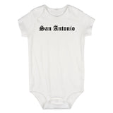 San Antonio Texas TX Old English Infant Baby Boys Bodysuit White