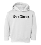 San Diego California Old English Toddler Boys Pullover Hoodie White