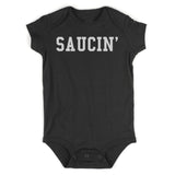 Saucin On You Infant Baby Boys Bodysuit Black