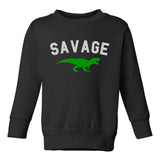Savage Dinosaur Toddler Boys Crewneck Sweatshirt Black