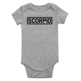 Scorpio Horoscope Sign Infant Baby Boys Bodysuit Grey