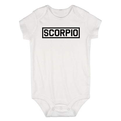 Scorpio Horoscope Sign Infant Baby Boys Bodysuit White