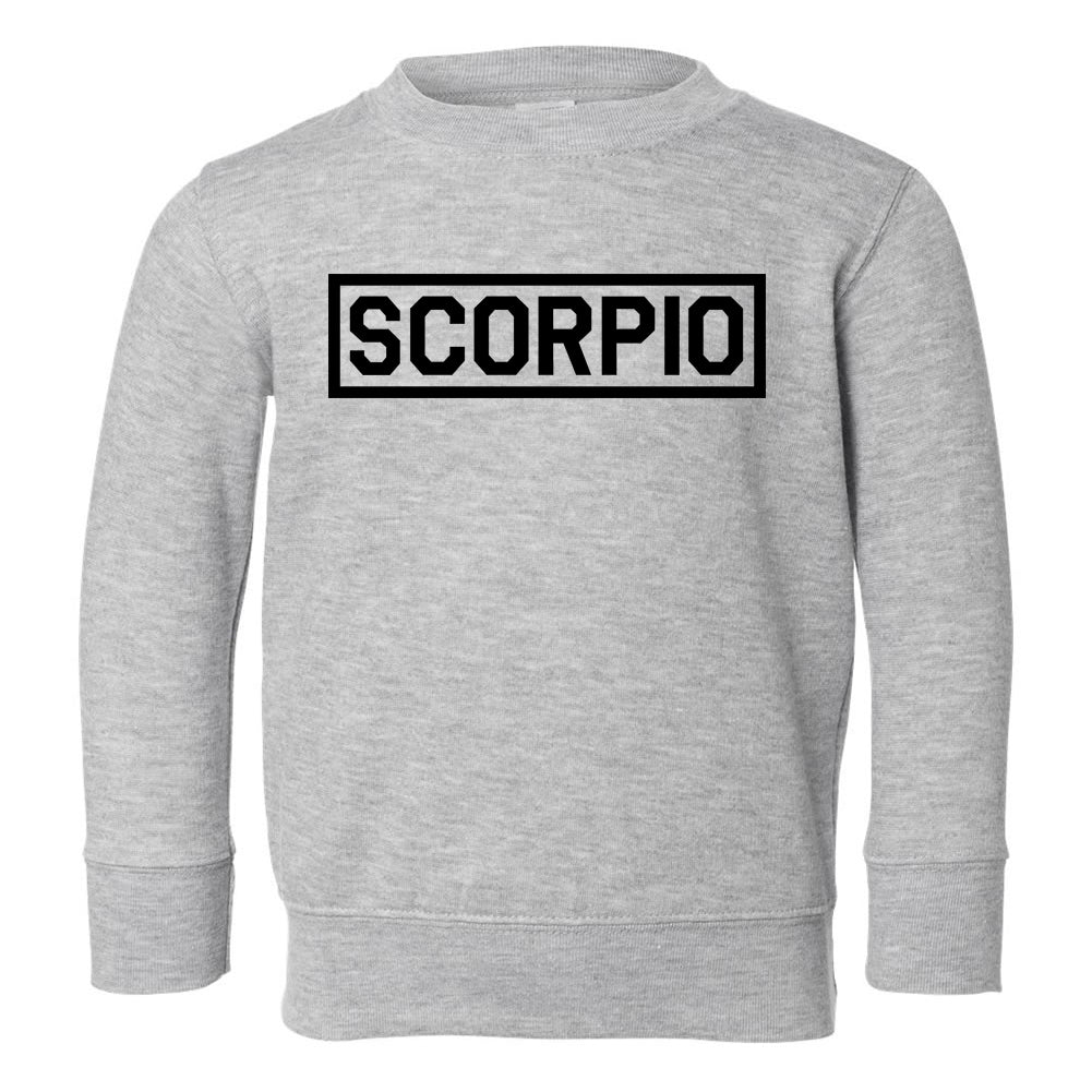 Scorpio Horoscope Sign Toddler Boys Crewneck Sweatshirt Grey