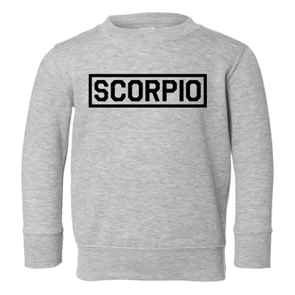 Scorpio Horoscope Sign Toddler Boys Crewneck Sweatshirt Grey