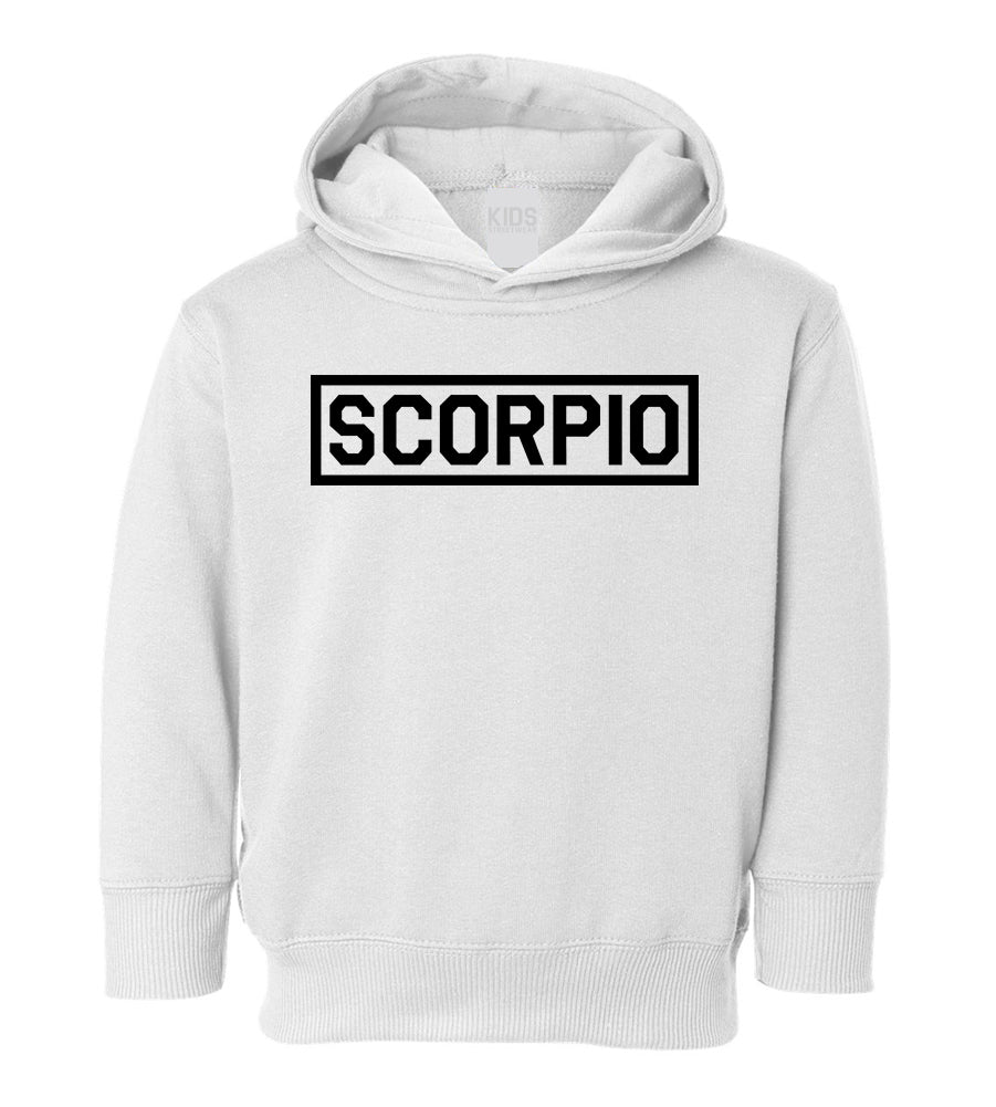 Scorpio Horoscope Sign Toddler Boys Pullover Hoodie White