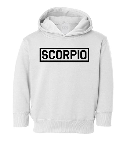 Scorpio Horoscope Sign Toddler Boys Pullover Hoodie White