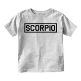 Scorpio Horoscope Sign Toddler Boys Short Sleeve T-Shirt Grey