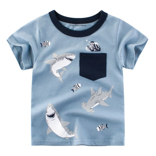 Sea Scuba Diving Sharks RM Toddler Boys Ringer Pocket T-Shirt