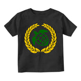 Sea Turtle Emblem Infant Baby Boys Short Sleeve T-Shirt Black