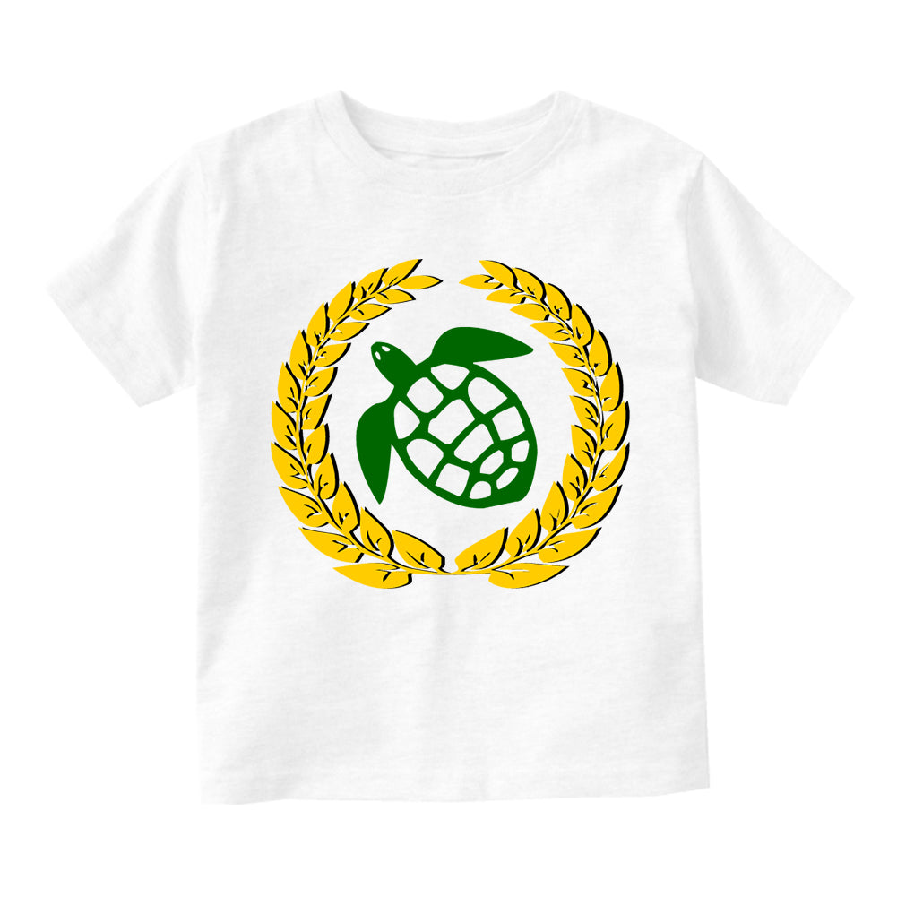 Sea Turtle Emblem Infant Baby Boys Short Sleeve T-Shirt White