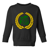 Sea Turtle Emblem Toddler Boys Crewneck Sweatshirt Black