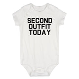 Second Outfit Today Infant Baby Boys Bodysuit White