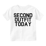 Second Outfit Today Infant Baby Boys Short Sleeve T-Shirt White