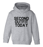 Second Outfit Today Toddler Boys Pullover Hoodie Grey