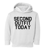 Second Outfit Today Toddler Boys Pullover Hoodie White