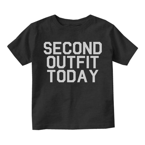 Second Outfit Today Toddler Boys Short Sleeve T-Shirt Black