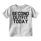 Second Outfit Today Toddler Boys Short Sleeve T-Shirt Grey