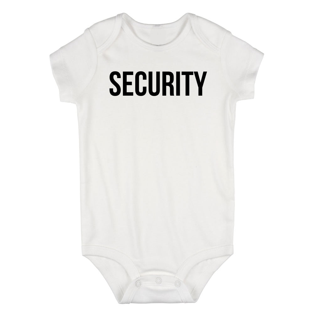 Security Halloween Costume Infant Baby Boys Bodysuit White