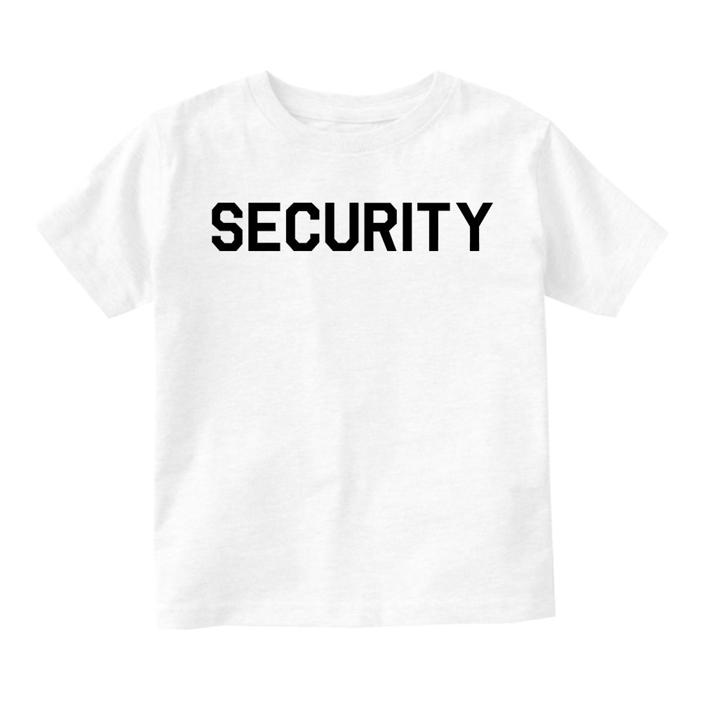 Security Parenthood Toddler Boys Short Sleeve T-Shirt White