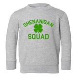 Shenanigan Squad St Patricks Day Green Toddler Boys Crewneck Sweatshirt Grey