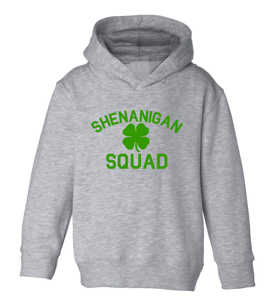 Shenanigan Squad St Patricks Day Green Toddler Boys Pullover Hoodie Grey